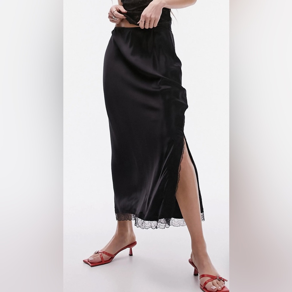 Topshop Black Maxi Pencil Skirt Night Out